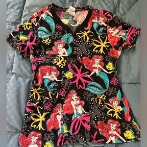 The Little Mermaid scrub top